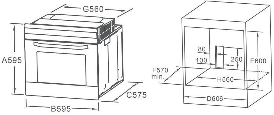 Встраиваемый духовой шкаф midea mo68111x