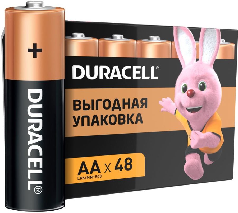 AA Батарейка Duracell Basic CN LR6-48BL MN1500, 48 шт. – купить в ...