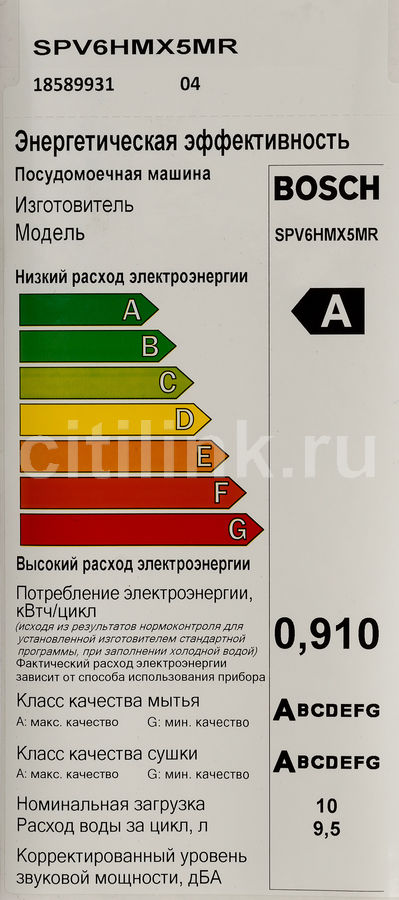 Посудомоечная машина bosch spv6hmx5mr