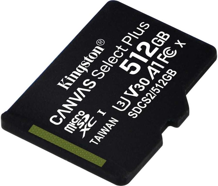 Карта памяти microsdxc uhs i u3 kingston canvas select plus 512 гб