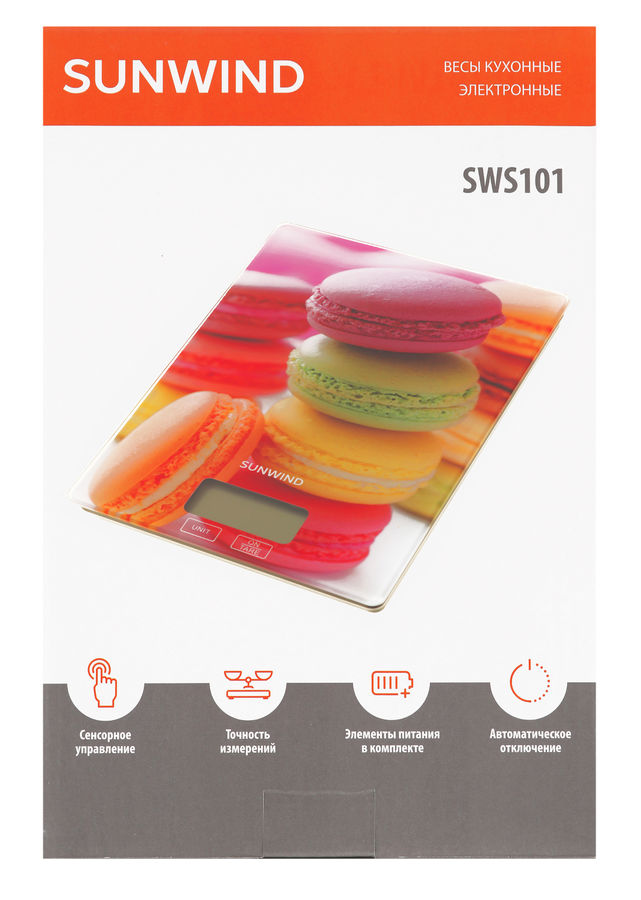 Весы кухонные sunwind sws101 рисунок печенье
