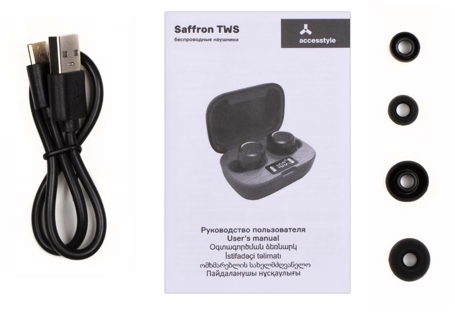 Гарнитура ACCESSTYLE Saffron TWS, Bluetooth, белый(Б/У) - купить в ...
