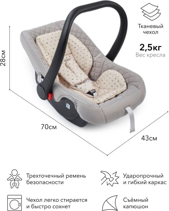 Кресло автолюлька happy baby