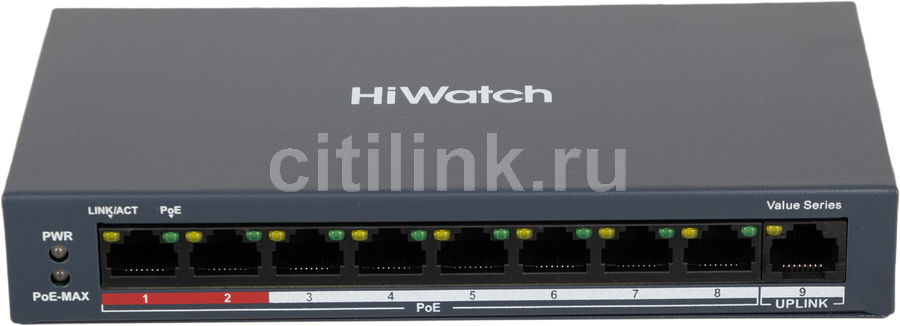 Коммутатор HIKVISION HiWatch DS-S908P(B)