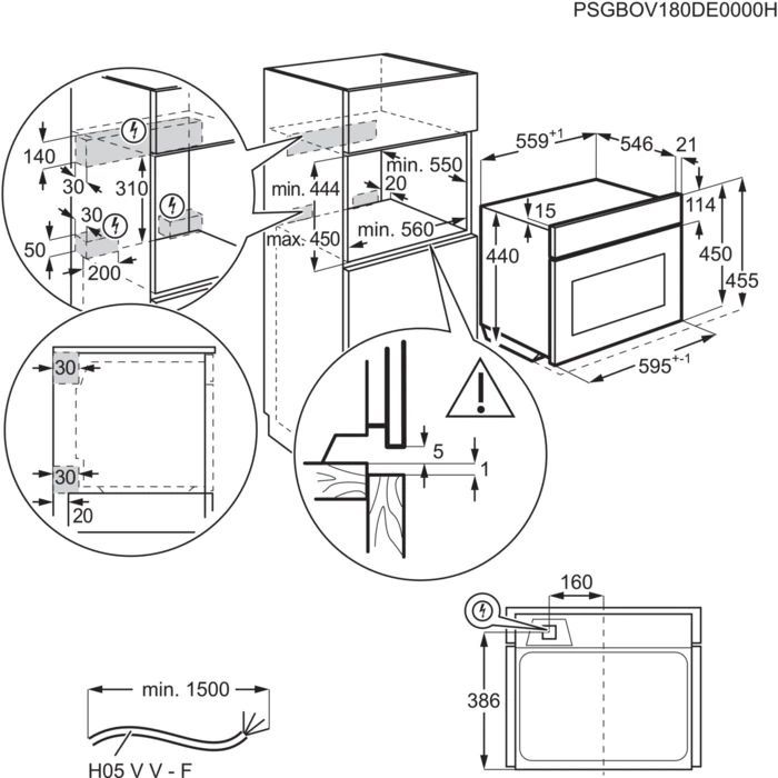 Компактный духовой шкаф electrolux kvlae00wt