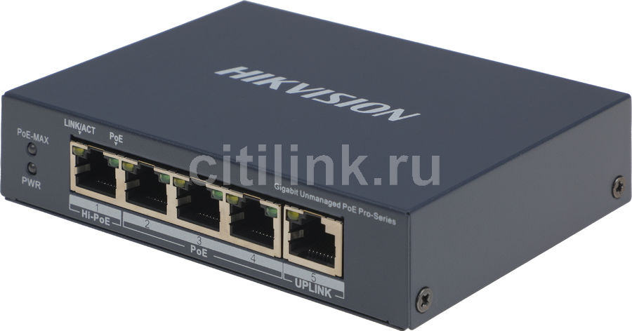 Купить Коммутатор HIKVISION DS-3E0505HP-E в интернет-магазине СИТИЛИНК, цена на Коммутатор HIKVISION DS-3E0505HP-E (1418865) - Светлоград