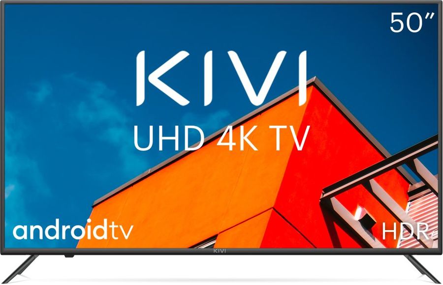 Телевизор 50 kivi 50u710kb uhd 4k smart tv google android tv 9 hdr голосовое управление