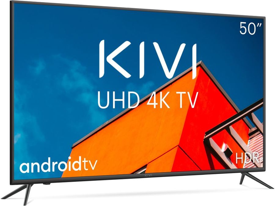 Телевизор 50 kivi 50u710kb uhd 4k smart tv google android tv 9 hdr голосовое управление