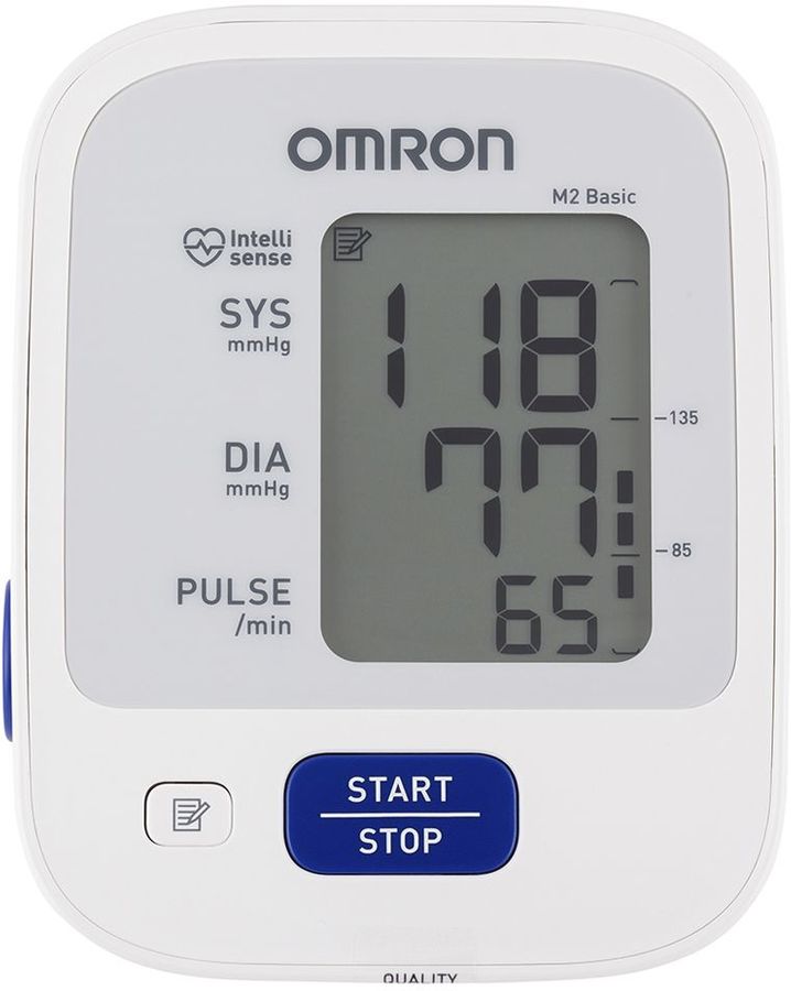 Тонометр автоматический OMRON M2 Basic (HEM-7121-ARU) с адаптером, (с ...