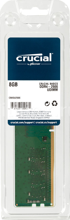 Модуль памяти Crucial Basics CB8GU2666 DDR4 - 8ГБ - купить в Ситилинк ...