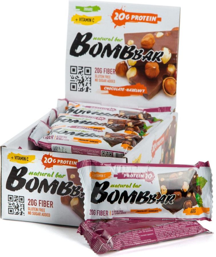 Характеристики Набор батончиков протеин. Bombbar Natural Bar бат ...