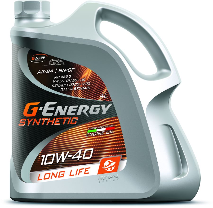 Моторное масло G-ENERGY Synthetic Long Life, 10W-40, 4л, синтетическое ...