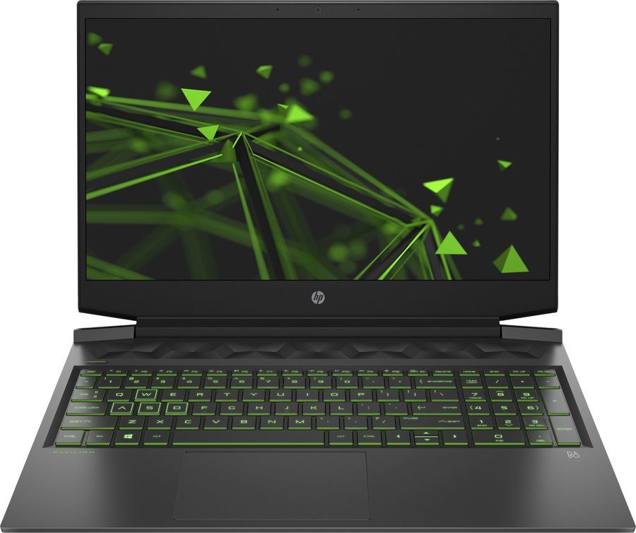  Ноутбук HP Pavilion Gaming 16-a0036ur, 2X0P3EA,  черный/зеленый 