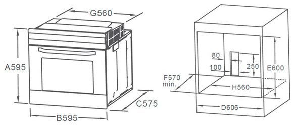 Электрический духовой шкаф midea mo670a4x