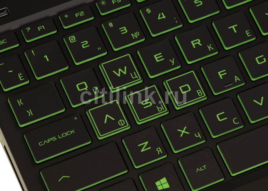 hp gaming laptop green keyboard