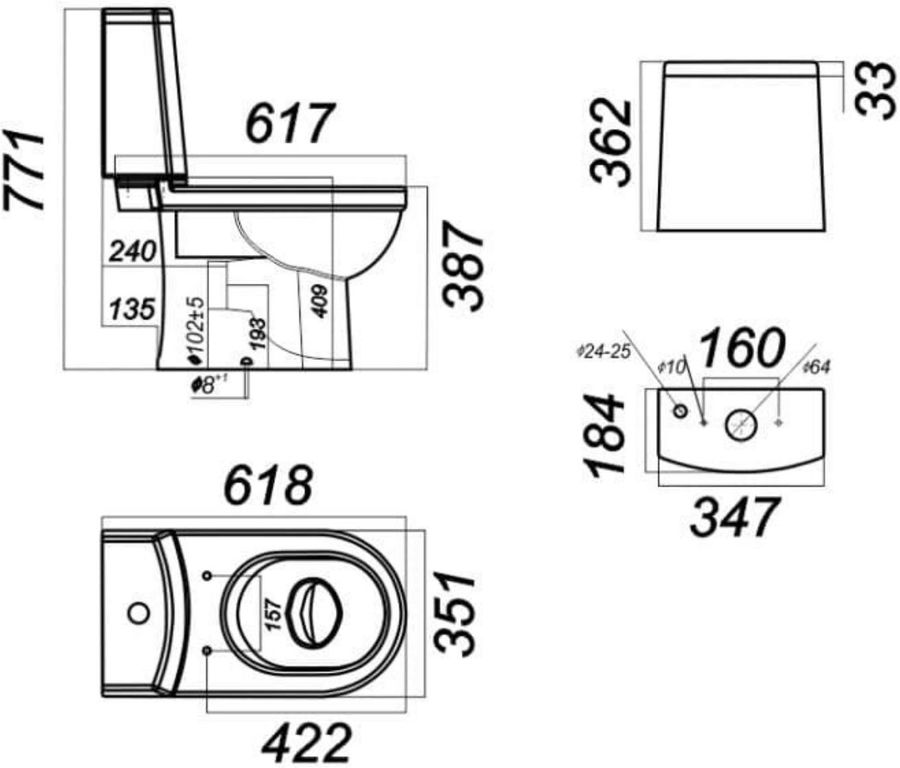 Характеристики Унитаз SANITA LUXE Best напольный унитаз-компакт ...