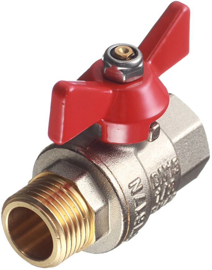 Кран шаровый VALTEC запорный, прямой, 1/2\", внутренняя/наружная резьба ...