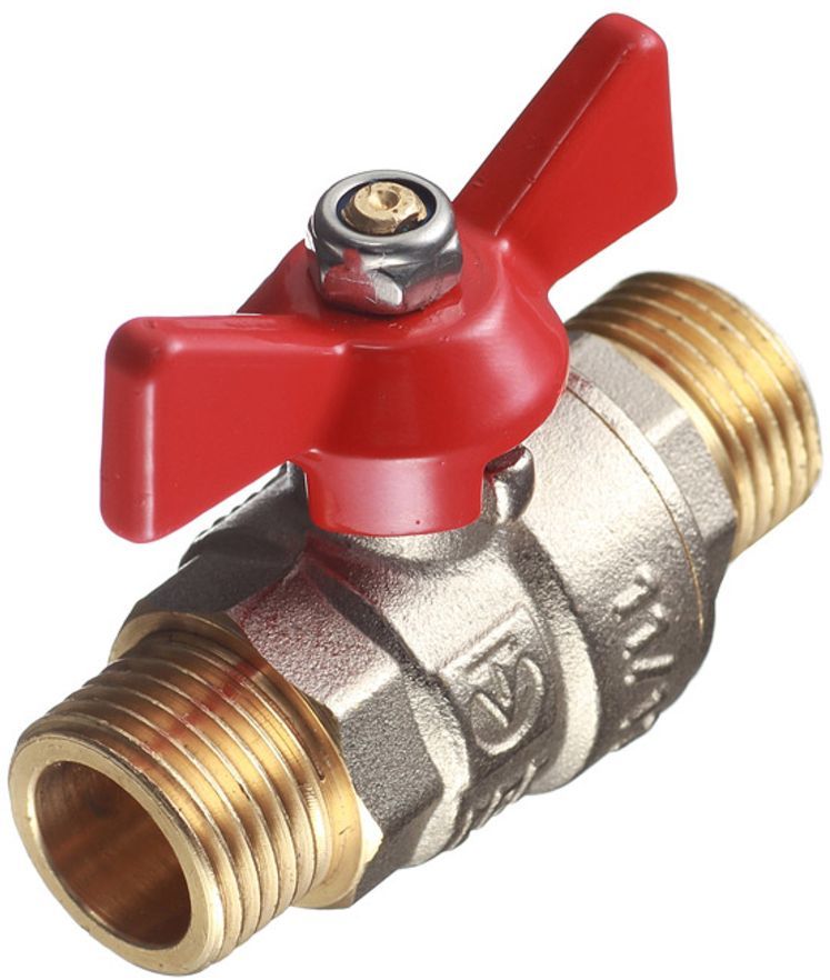 Кран шаровый VALTEC запорный, прямой, 1/2\", наружная/наружная резьба ...