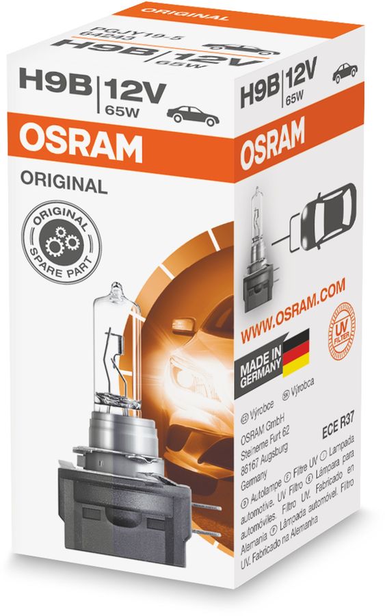 Лампа автомобильная галогенная osram