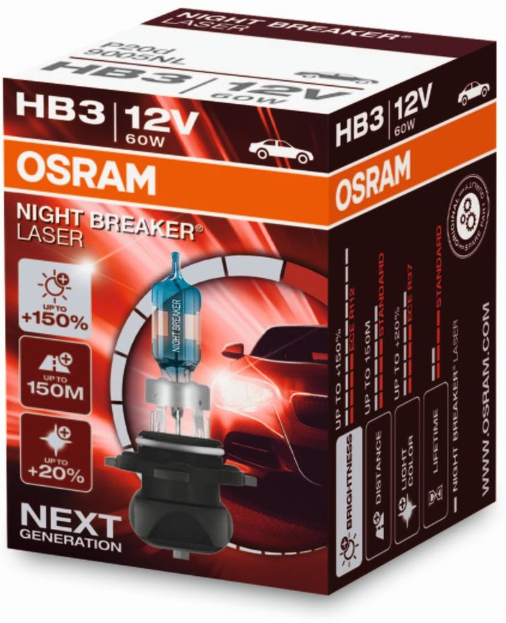 Лампа автомобильная галогенная osram