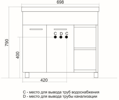 Шкаф тумба для ванной напольный