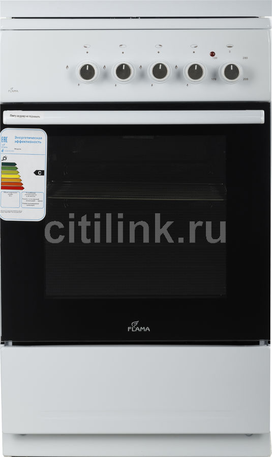 Газовая плита Flama L FK 1412 W, электрическая духовка, стеклянная ...