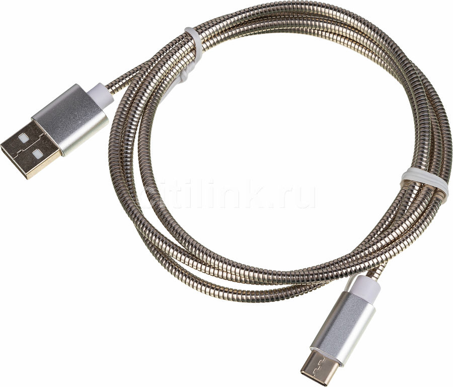 Кабель USB Type-C (m) - USB (m), 1м, серебристый - купить в Ситилинк ...