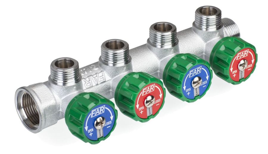 Характеристики Коллектор FAR регулирующий, 4-х ходовой, 3/4\" х 1/2 ...