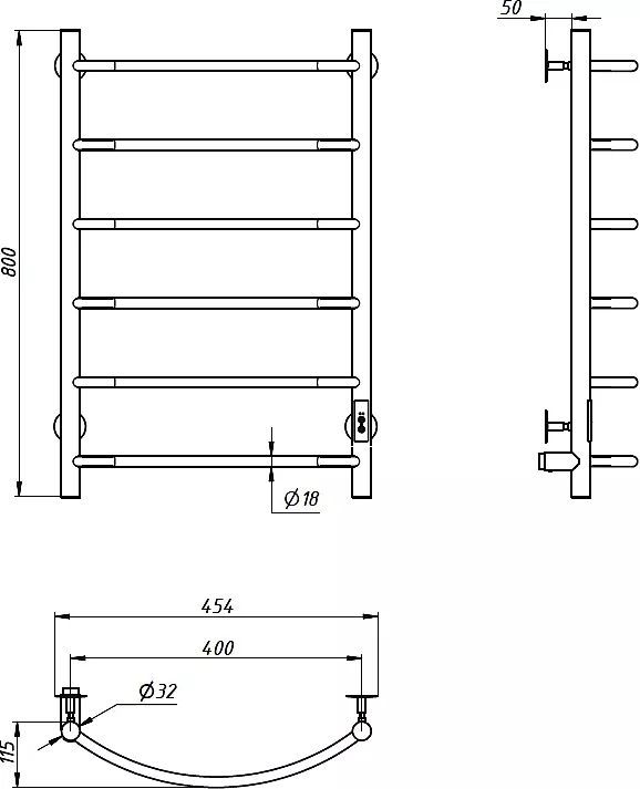 Обзор товара полотенцесушитель электрический ТРУГОР ПЭК Пэксп5/804032 ...