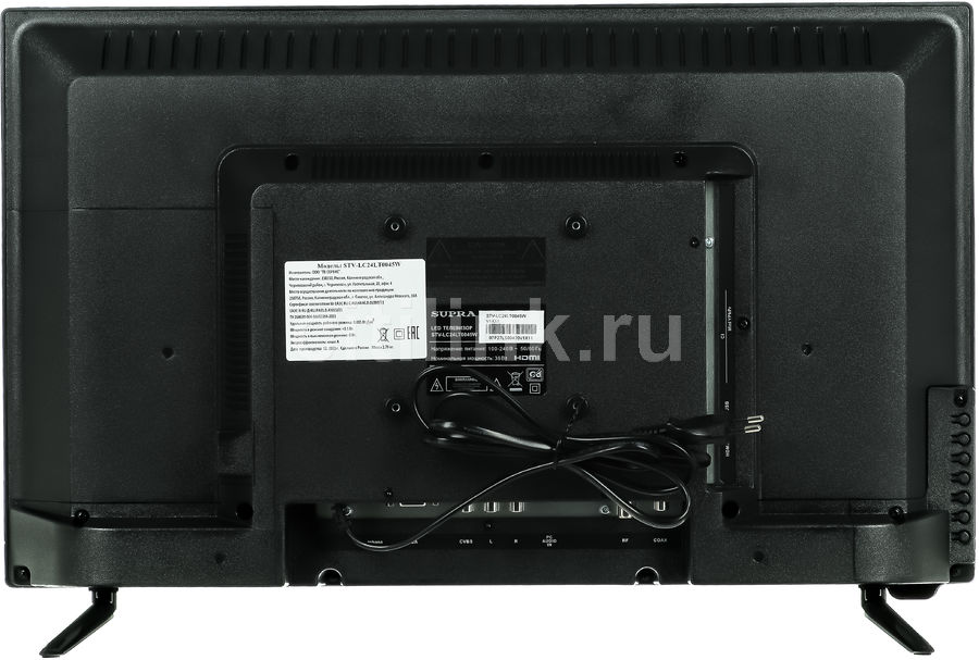 Телевизор LED Supra 23.6" STV-LC24LT0045W черный/HD/DVB-T/50Hz/DVB-T2 ...