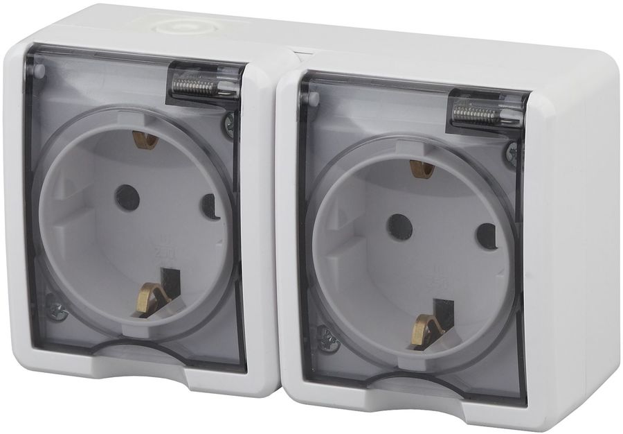 Характеристики Розетка силовая Эра Эксперт 11-2403-01, 2 розетки ...