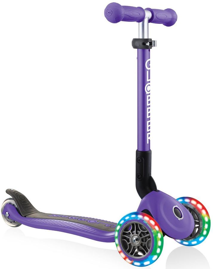 Самокат GLOBBER Junior Foldable Lights, детский, 3-колесный, 121мм ...
