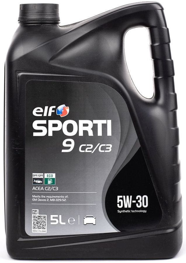 Моторное масло ELF Sporti 9, 5W-30, 5л, синтетическое [214253] – купить ...