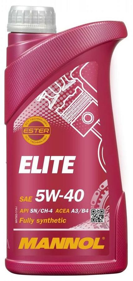 Характеристики Моторное масло MANNOL Elite, 5W-40, 1л, синтетическое ...