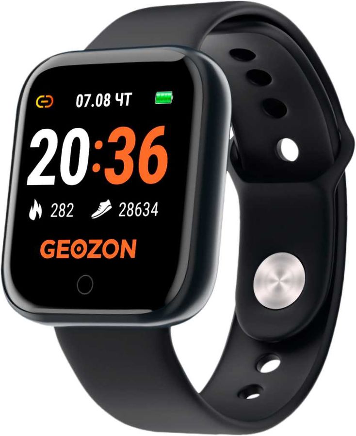 Смарт-браслет GEOZON Sprinter, черный / черный - купить в Ситилинк ...