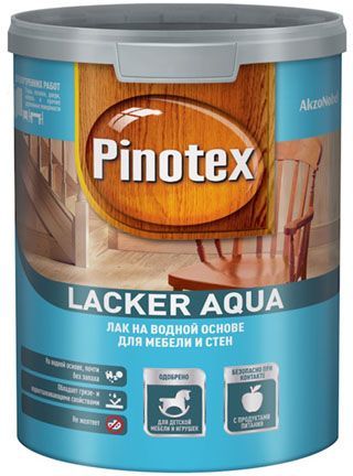 Лак для стен и мебели pinotex lacker aqua 1л матовый