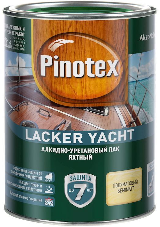 Лак для стен и мебели pinotex lacker aqua 1л матовый