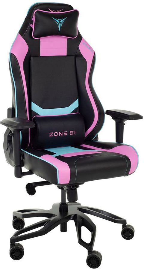  игровое ZONE 51 Cyberpunk, на колесиках, эко.кожа, розовый .