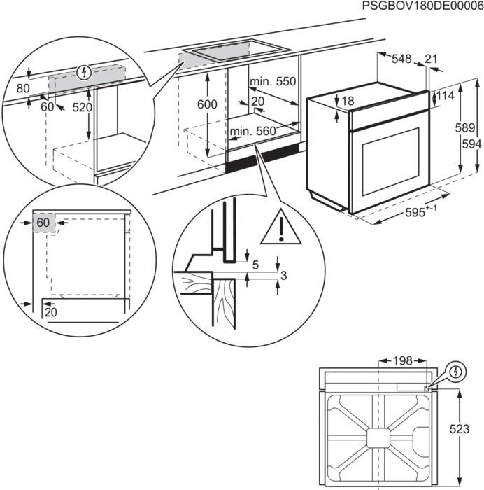 Духовой шкаф electrolux okc8h39wv