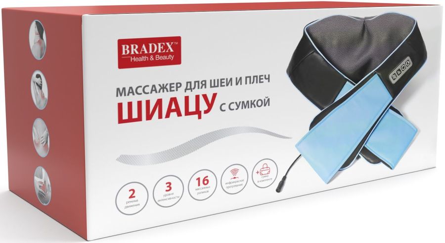 Характеристики Массажер для шеи BRADEX KZ 0566, черный (1580698 ...