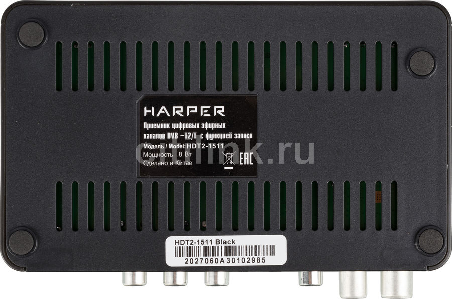Ресивер DVB-T2 Harper HDT2-1511, черный - купить в Ситилинк | 1584089