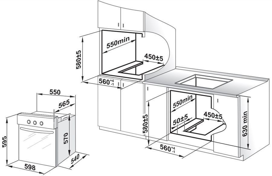 Газовый духовой шкаф gefest дгэ 621 03 h5