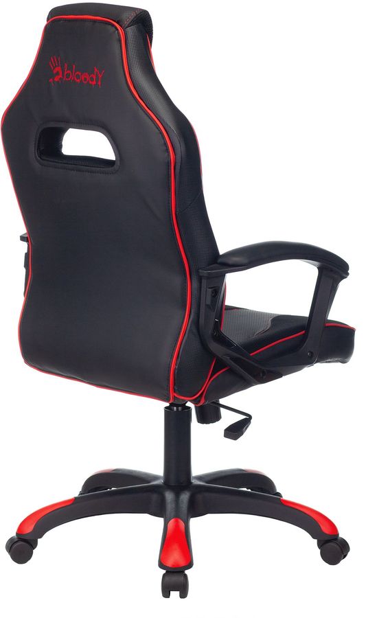 Кресло игровое a4tech bloody gc 950 на колесиках текстиль эко кожа черный красный