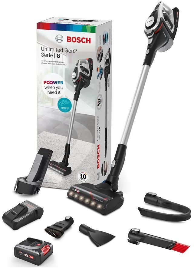 Ручной пылесос (handstick) Bosch Unlimited 8 Gen2 BCS8224WA, белый ...