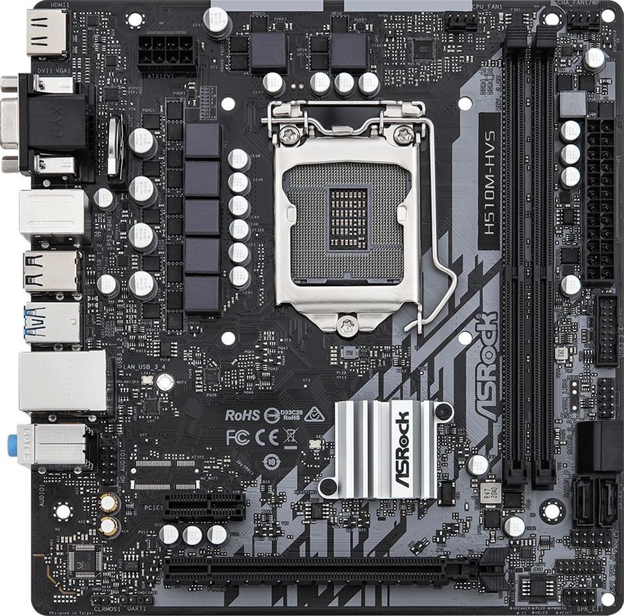 Asrock h510m hvs какие процессоры поддерживает