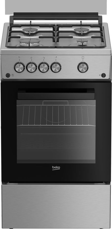 Газовая плита Beko FSG52010GXC, газовая духовка, стеклянная крышка ...