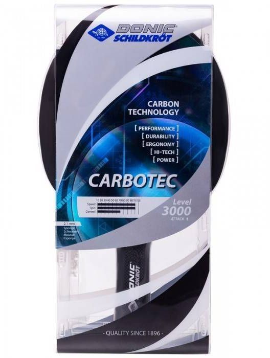 Характеристики Ракетка Donic Carbotec 3000 настол.тен. красный/черный ...