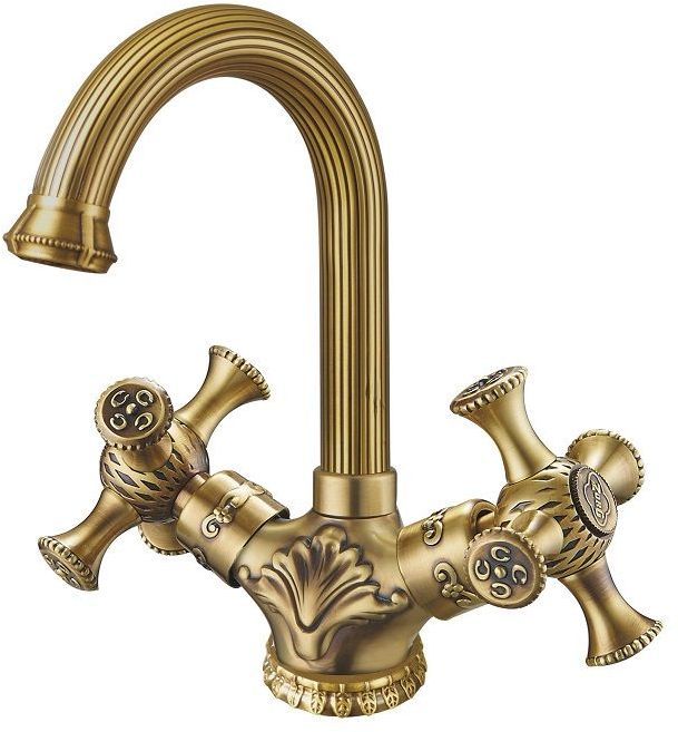 Смеситель для раковины (умывальника) ZORG Antic бронза [A 6008U-BR ...