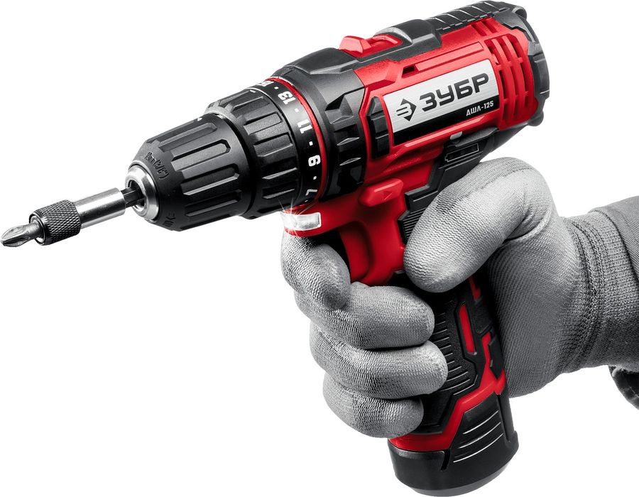 Характеристики Дрель-шуруповерт Зубр ДШЛ-125-22 2Ач, с двумя ...