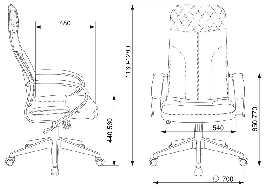 Кресло руководителя бюрократ ch 608 fabric